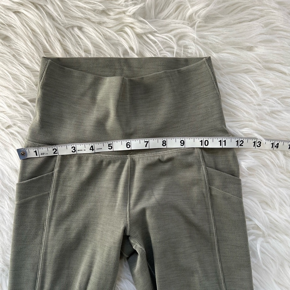 Prana Olive Green Women’s High-Waist Ribbed Leggings - Picture 4 of 7